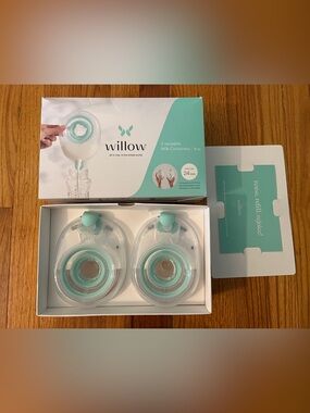 NEW Willow 2 reusable milk containers for breast pump in-bra 24mm 4oz
